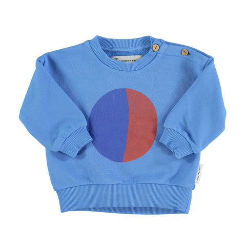 Piupiuchick Baby Blue Multicolor Circle Sweatshirt