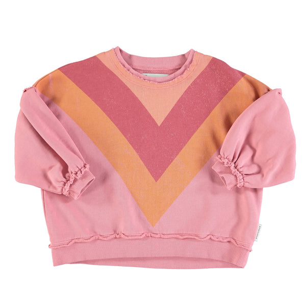 Piupiuchick Pink Multicolor Triangle Sweatshirt
