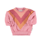 Piupiuchick Baby Pink Multicolor Triangle Sweatshirt