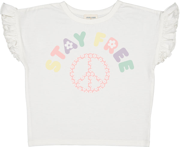 Louis Louise Off White Stay Free Naomie T-shirt