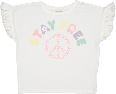 Louis Louise Off White Stay Free Naomie T-shirt