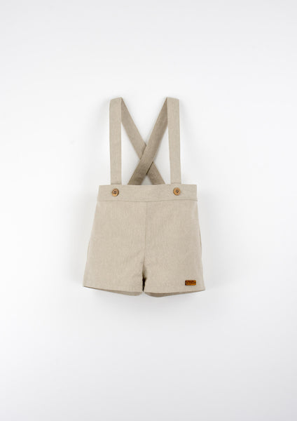 Popelin Sand Oxford Shorts with Straps