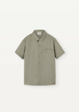 Popelin Green Linen Collar Shirt