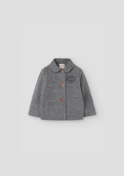 Popelin Grey Fleck Collared Jacket