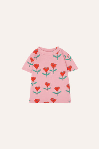 The Campamento Pink Tulips Rib T-shirt