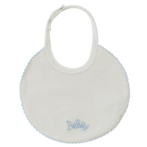 Kipp Baby White Blue Bebe Bib