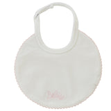 Kipp Baby White Pink Bebe Bib