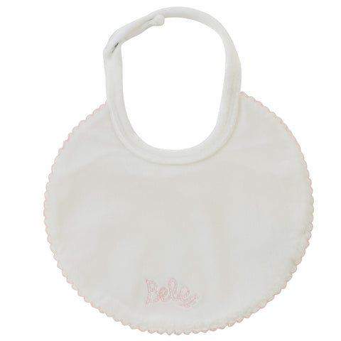 Kipp Baby White Pink Bebe Bib