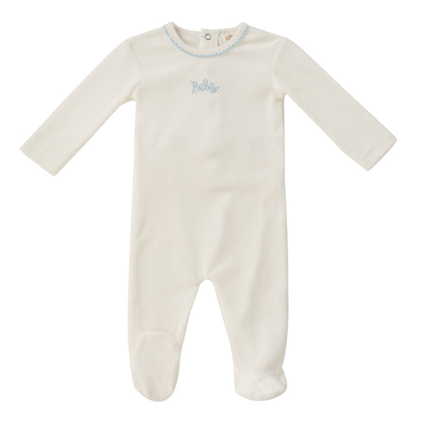 Kipp Baby White Blue Bebe Footie