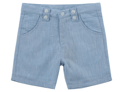 Klai Blue Herringbone Shorts