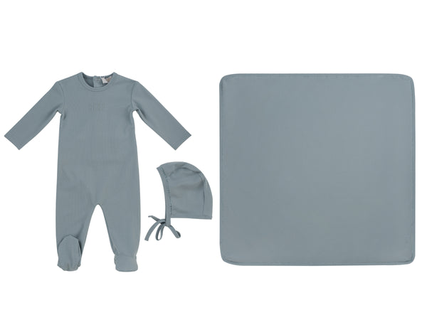 Kipp Baby Blue Bebe Footie 3 PC Set