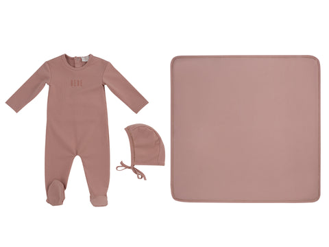 Kipp Baby Pink Bebe Footie 3 PC Set