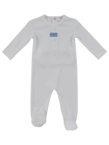 Kipp Baby White Blue Enfant Rib Footie