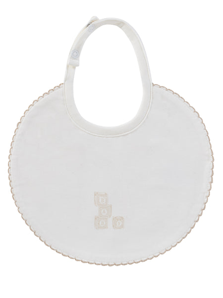Kipp Baby White Stone Baby Blocks Bib