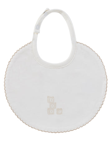 Kipp Baby White Stone Baby Blocks Bib