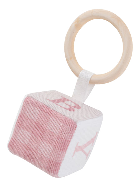 Kipp Baby Pink Baby Blocks Rattle Toy