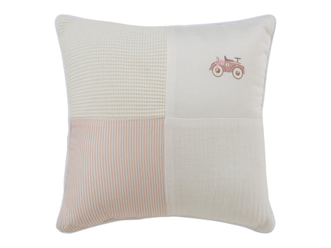 Kipp Baby Pink Carrera Pinstripe Throw Pillow