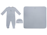 Kipp Baby Blue Carrera Pinstripe Footie 3 PC Set
