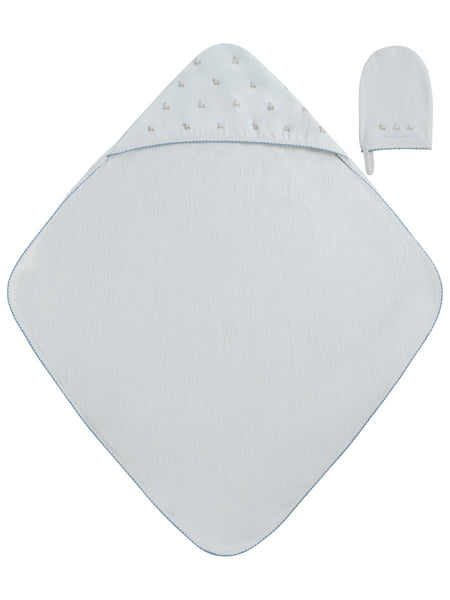Kipp Baby Blue Petits Amis Towel & Mitt Set
