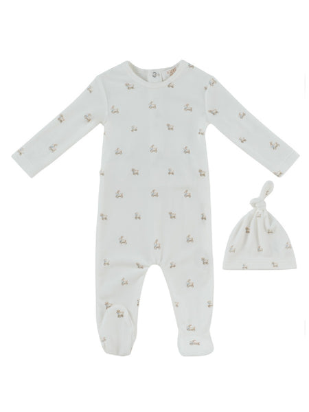 Kipp Baby Blue Petits Amis Footie + Hat