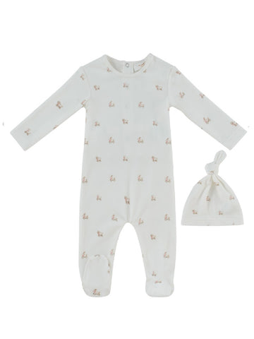 Kipp Baby Pink Petits Amis Footie + Hat