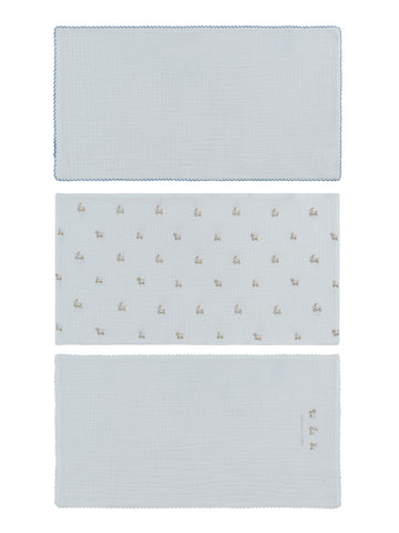 Kipp Baby Blue Petits Amis Burp Cloth Set