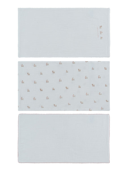 Kipp Baby Pink Petits Amis Burp Cloth Set
