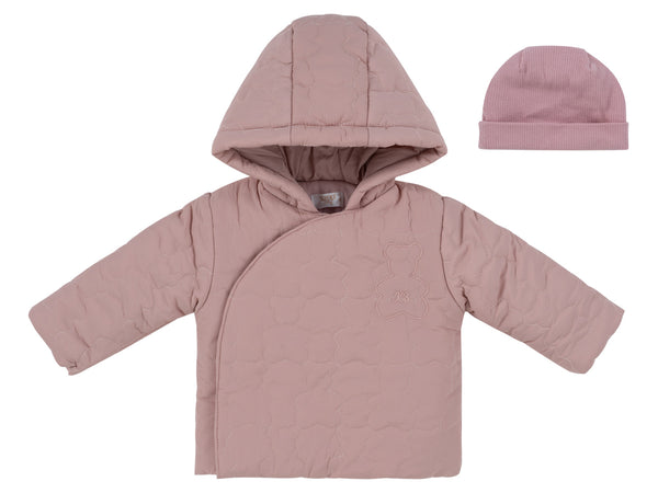 Kipp Baby Pink Petit Ours Padded Jacket & Hat