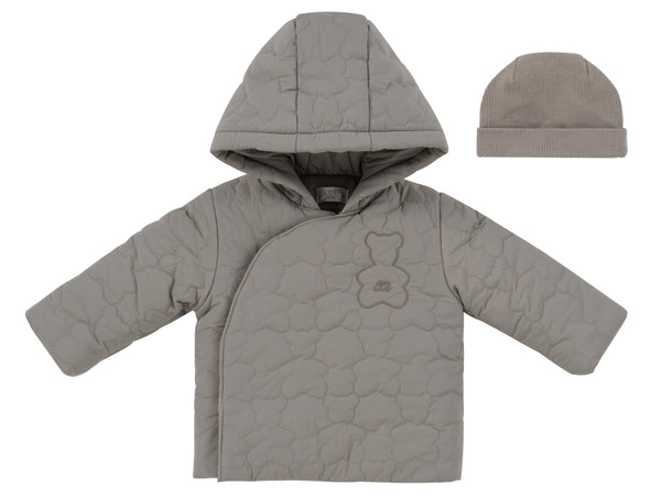 Kipp Baby Taupe Petit Ours Padded Jacket & Hat