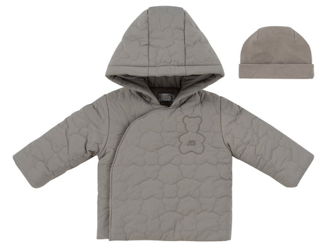 Kipp Baby Taupe Petit Ours Padded Jacket & Hat