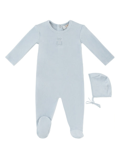 Kipp Baby Blue Petit Ours Footie + Bonnet