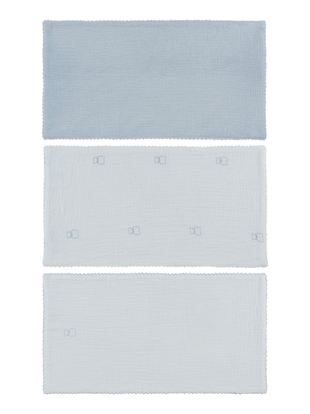 Kipp Baby Blue Petit Ours Burp Cloth Set