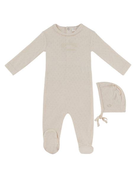 Kipp Baby Natural Mon Bebe Footie + Bonnet