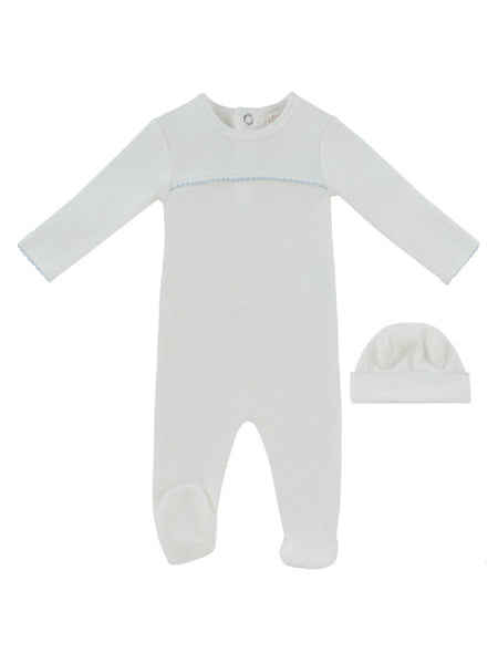 Kipp Baby Blue Mon Bebe D'Amour Footie + Hat