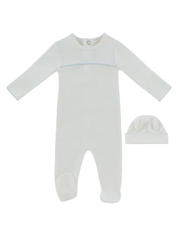 Kipp Baby Blue Mon Bebe D'Amour Footie + Hat
