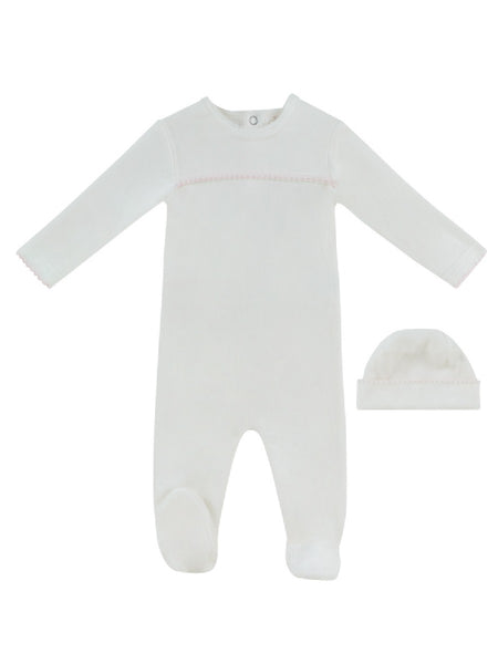 Kipp Baby Pink Mon Bebe D'Amour Footie + Hat