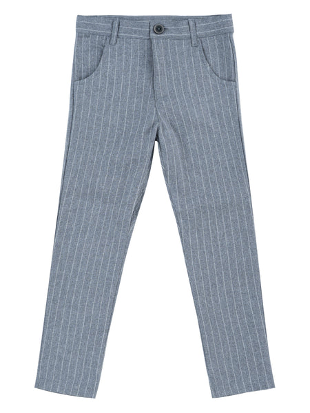 Kipp Grey Oscar Pinstripe Slim Pants