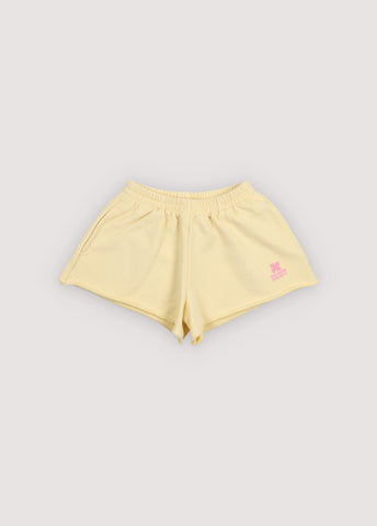 The New Society Soft Lemon TNS Logo Shorts