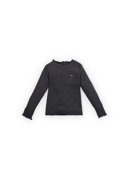The New Society Galactic Grey Melange Rib Tee