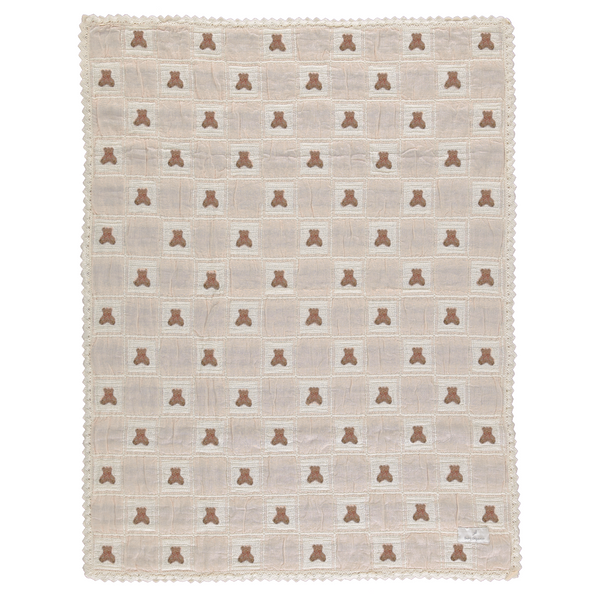 Bebe Organic Sand Teddy Patchwork Blanket