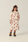 The Campamento Ecru Bicolor Hearts Kids Sweatshirt