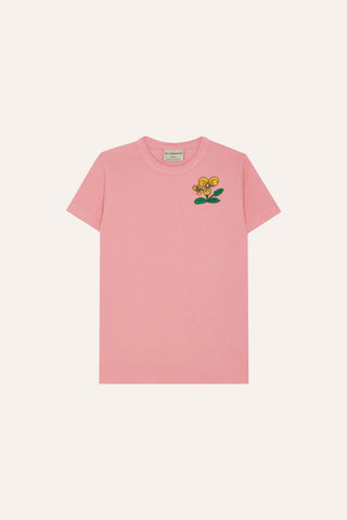 The Campamento Pink Flower Embroidery SS T-shirt