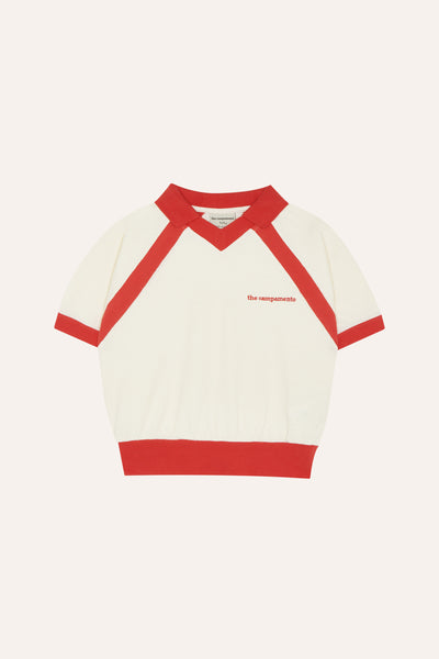 The Campamento Ecru Color Block Polo