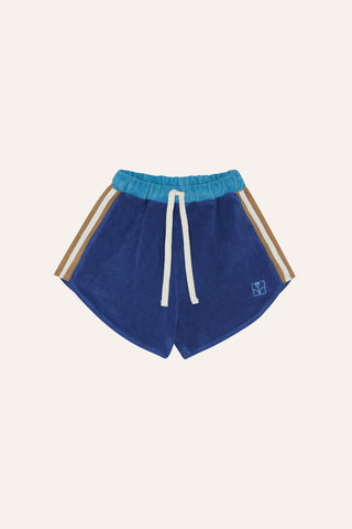 The Campamento Blue Color Block Shorts