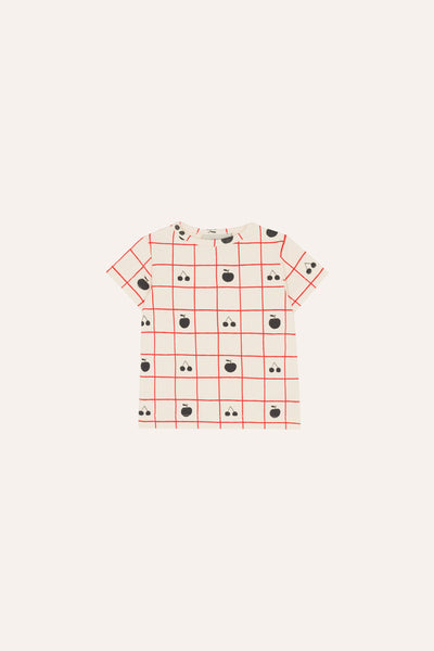 The Campamento Baby Ecru Fruits All Over T-shirt + Bloomer Set