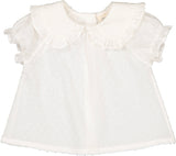 Louis Louise Baby Off White Plumetis Tunic + Bloomer Set