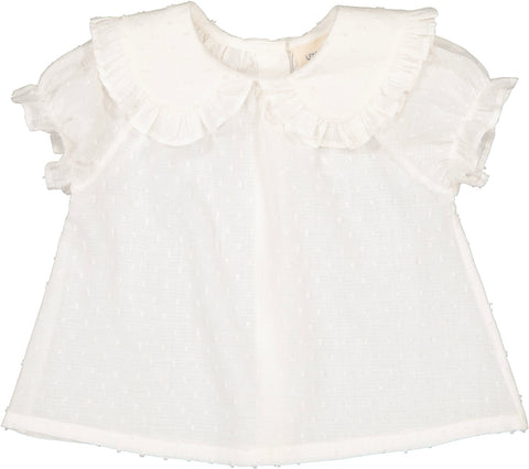 Louis Louise Baby Off White Plumetis Tunic + Bloomer Set