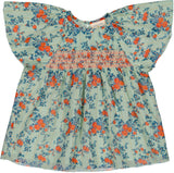 Louis Louise Blue Lurex Stripe Bouquet Tunic + Short Set