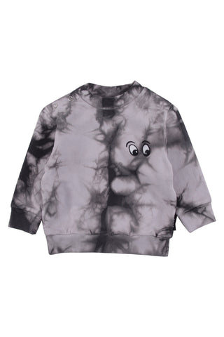 Loud Apparel Baby Deep Lavender Kid Tie Dye Sweater