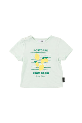 Loud Apparel Baby Jade/Lemons Print Postcard T-shirt